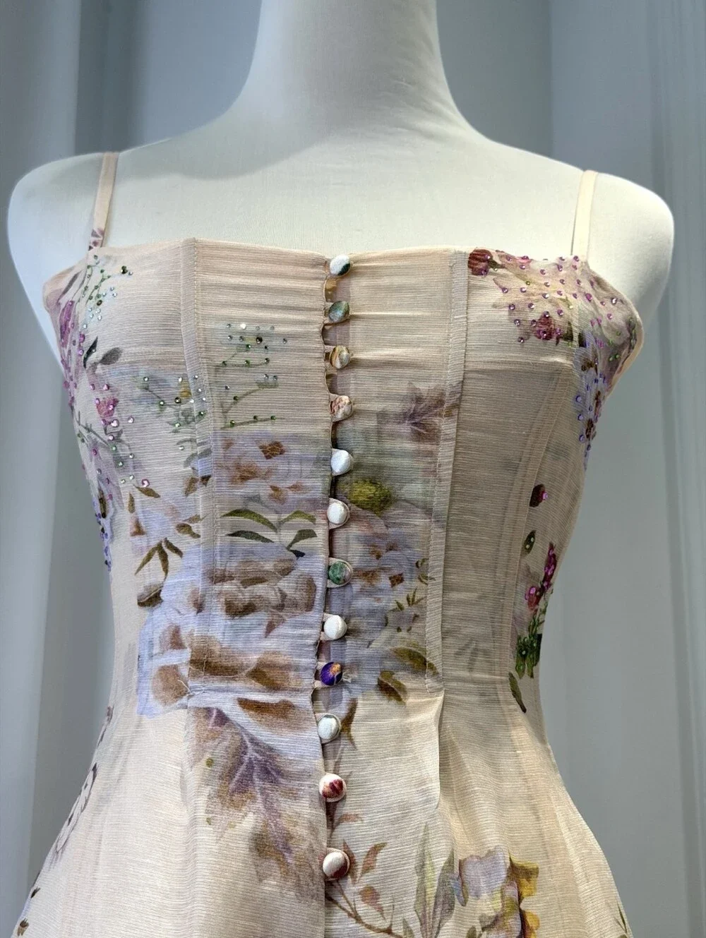 Camilla corset dress with long flared skirt In Adorned in aranjuez - Picture 12 of 15